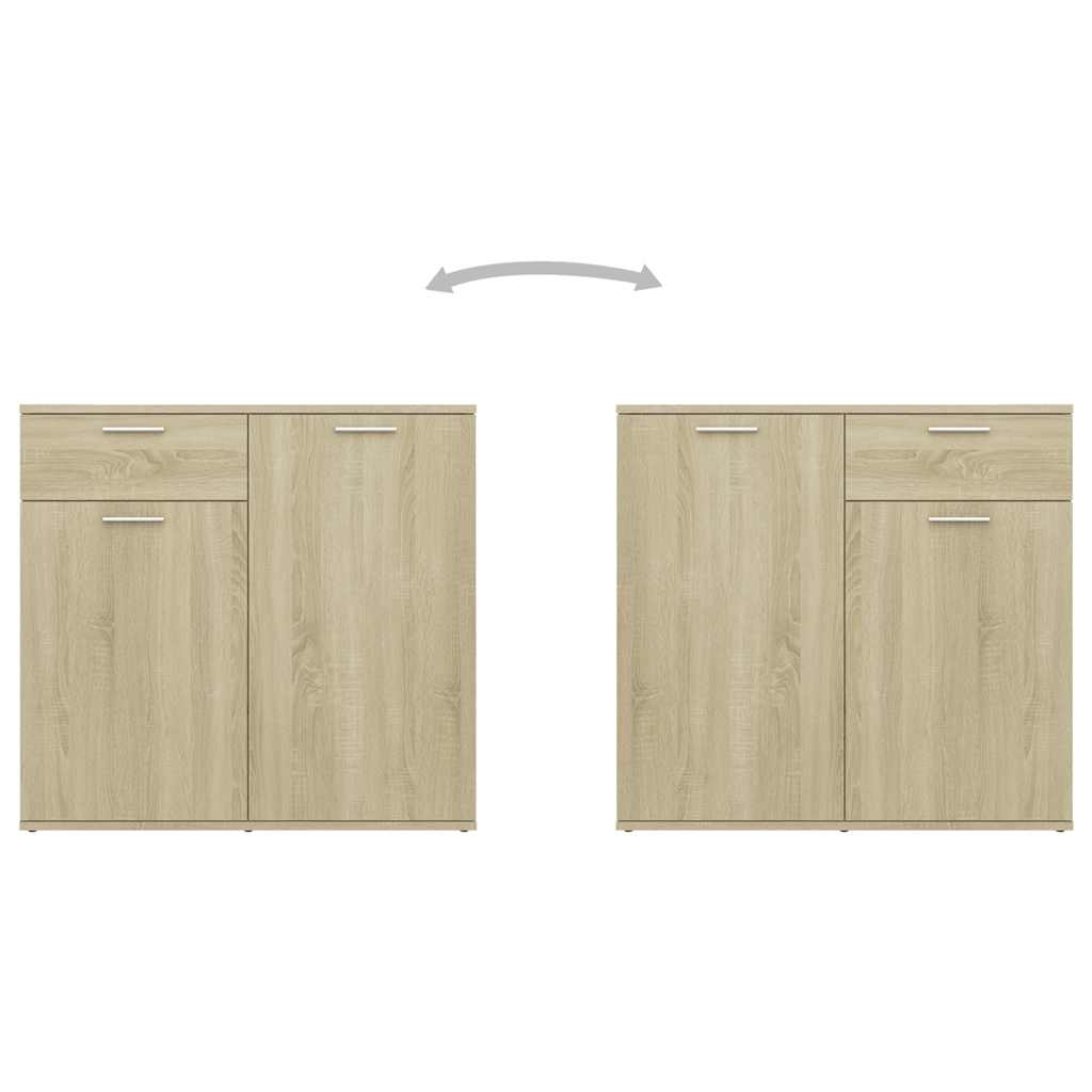 skænk 160x36x75 cm konstrueret træ sonoma-eg