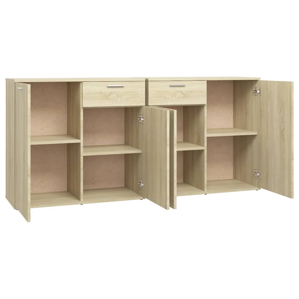 skænk 160x36x75 cm konstrueret træ sonoma-eg