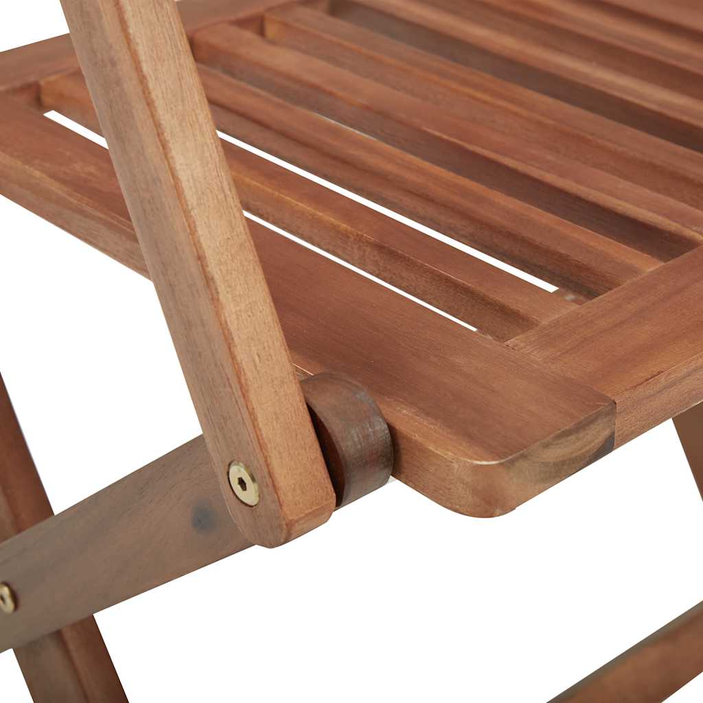 Klapstole 8 stk. med hynder i massivt akacietræ