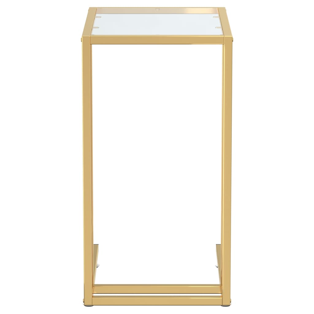 sidebord 50x35x65 cm hærdet glas transparent
