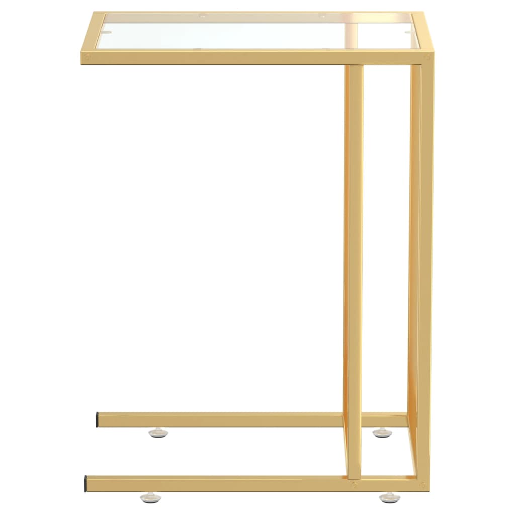 sidebord 50x35x65 cm hærdet glas transparent