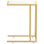 sidebord 50x35x65 cm hærdet glas hvid marmor