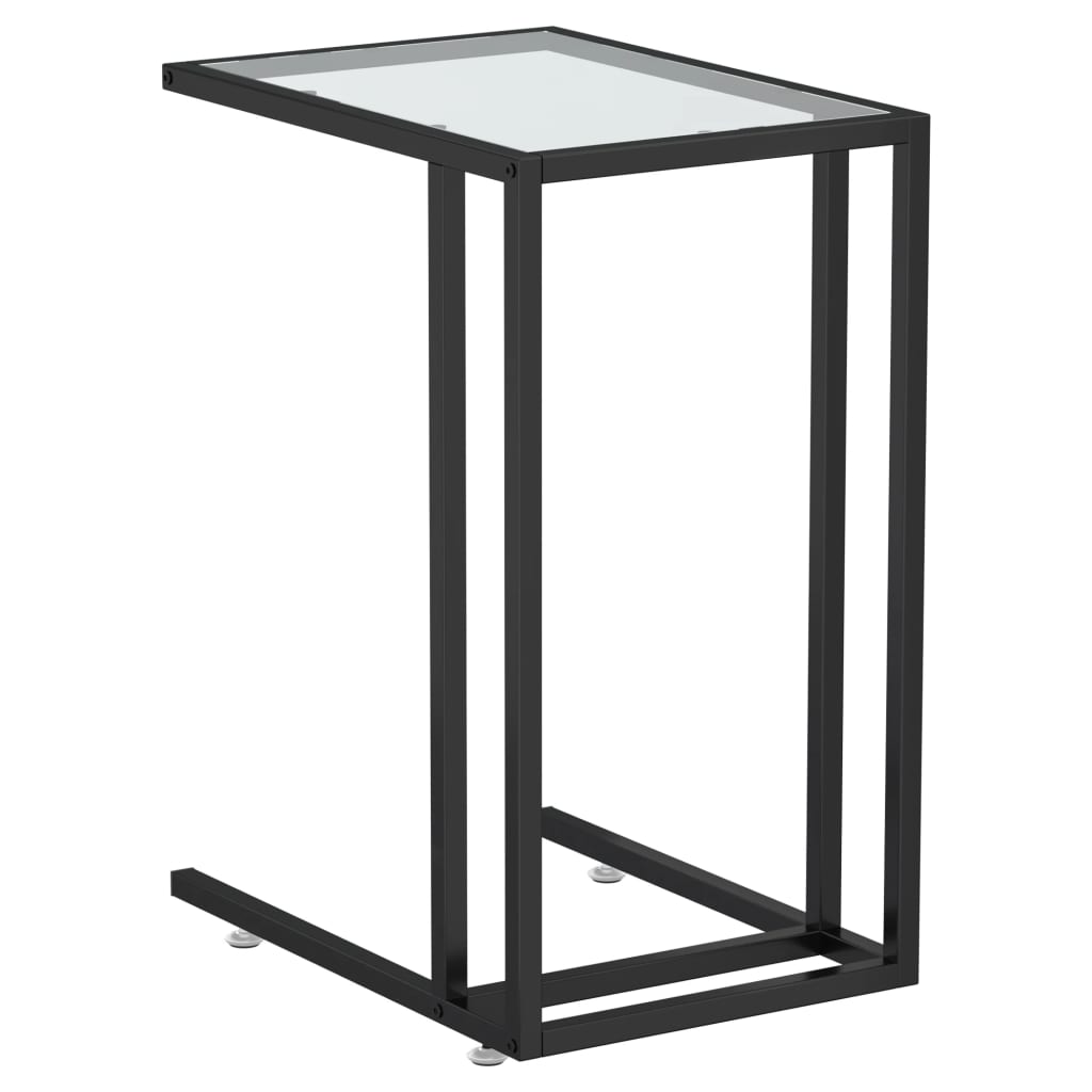 sidebord 50x35x65 cm hærdet glas transparent
