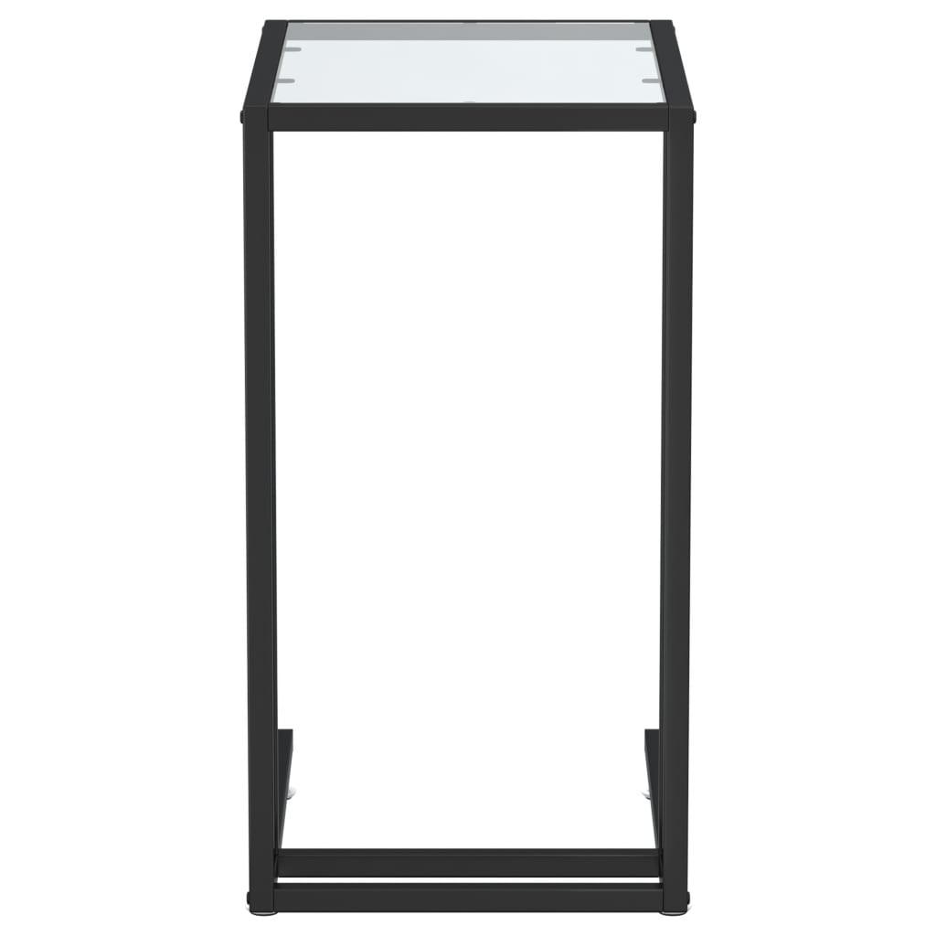 sidebord 50x35x65 cm hærdet glas transparent