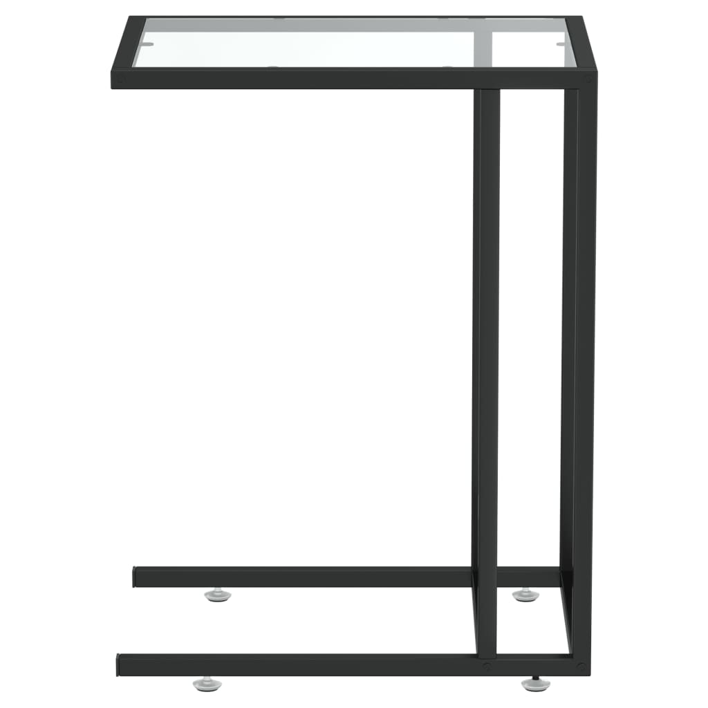 sidebord 50x35x65 cm hærdet glas transparent