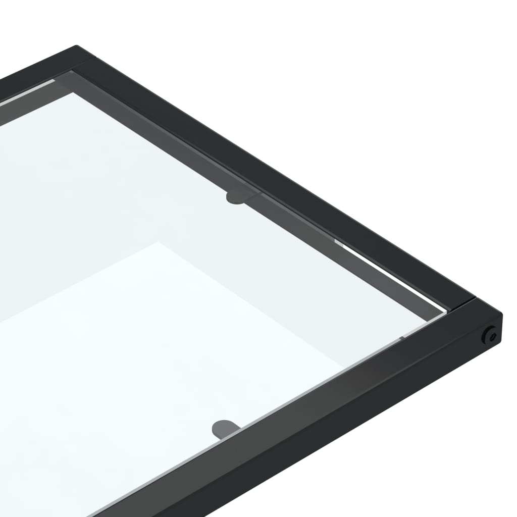 sidebord 50x35x65 cm hærdet glas transparent