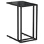 sidebord 50x35x65 cm hærdet glas sort