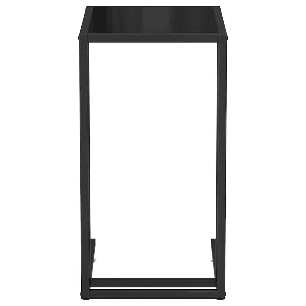 sidebord 50x35x65 cm hærdet glas sort