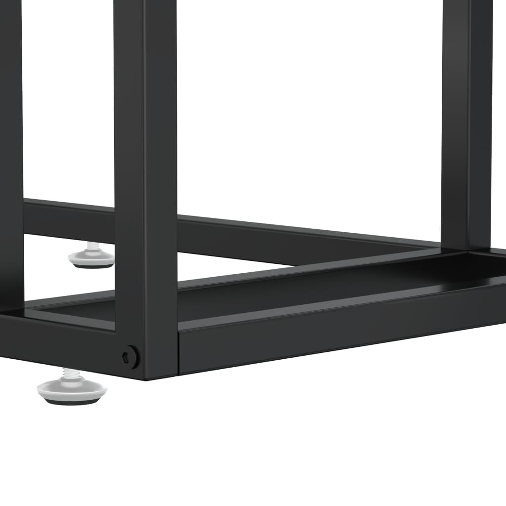 sidebord 50x35x65 cm hærdet glas sort