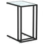 sidebord 50x35x65 cm hærdet glas hvid marmor