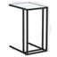 sidebord 50x35x65 cm hærdet glas hvid marmor