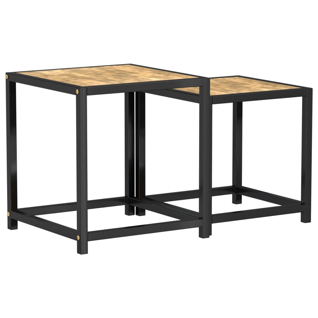 sideborde 2 stk. MDF sort og gul