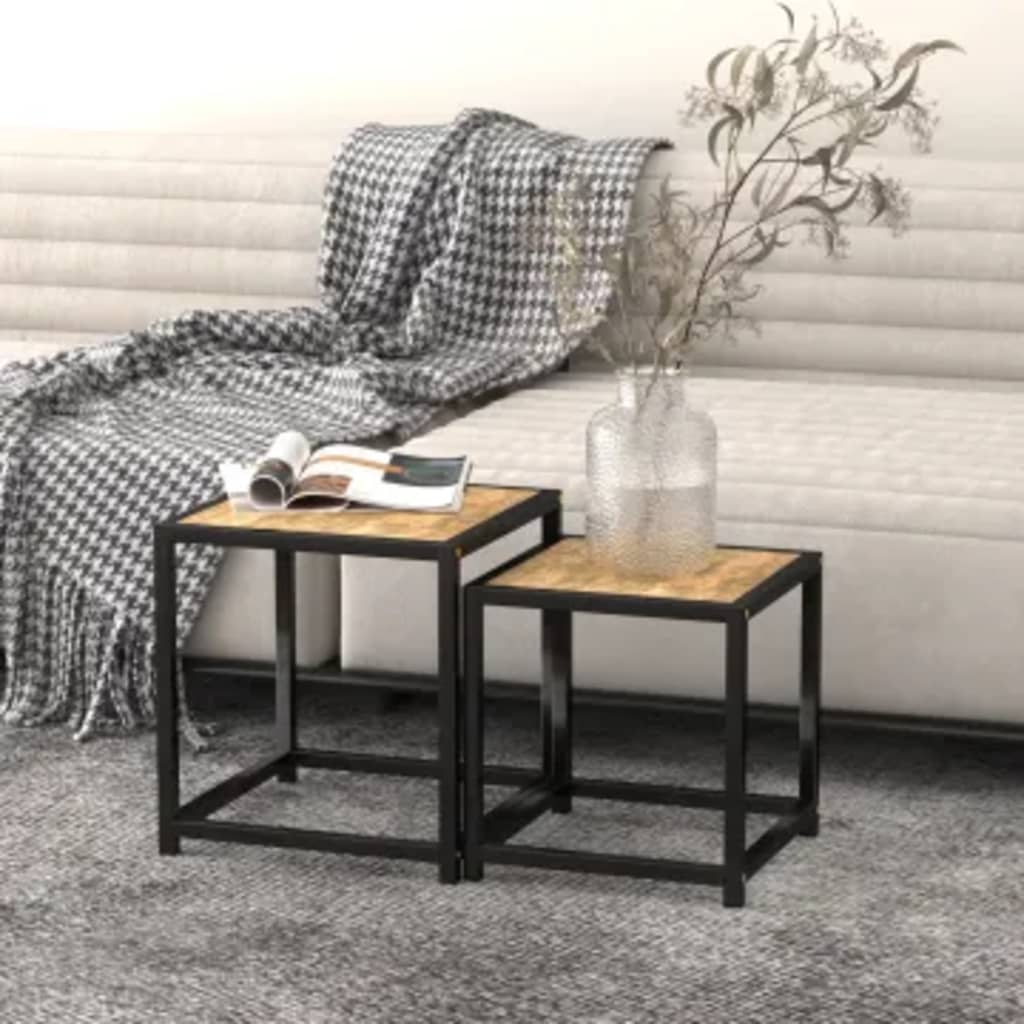 sideborde 2 stk. MDF sort og gul