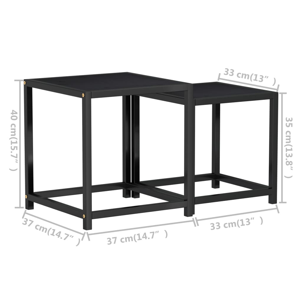 sideborde 2 stk. MDF sort