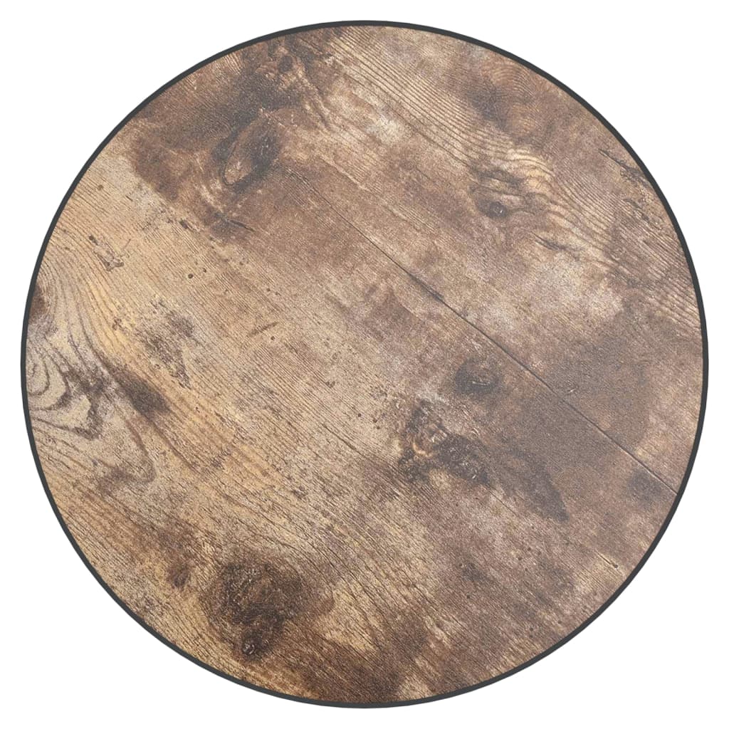 sidebord Ø35 cm MDF sort og gul