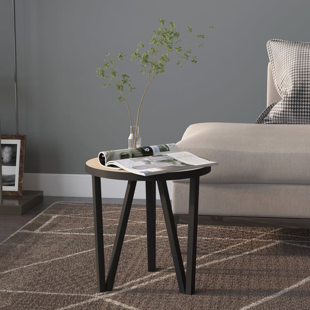 sidebord Ø35 cm MDF sonoma-eg