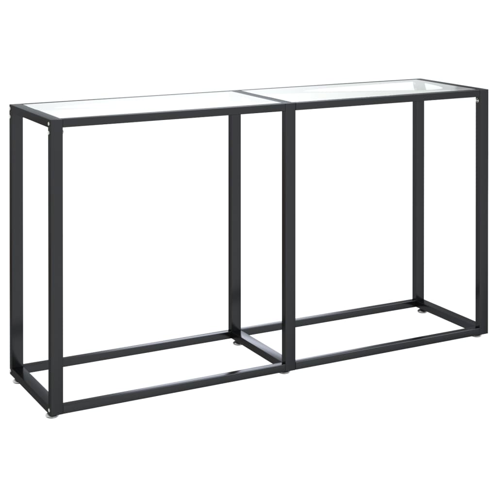 konsolbord 140x35x75,5 cm hærdet glas transparent