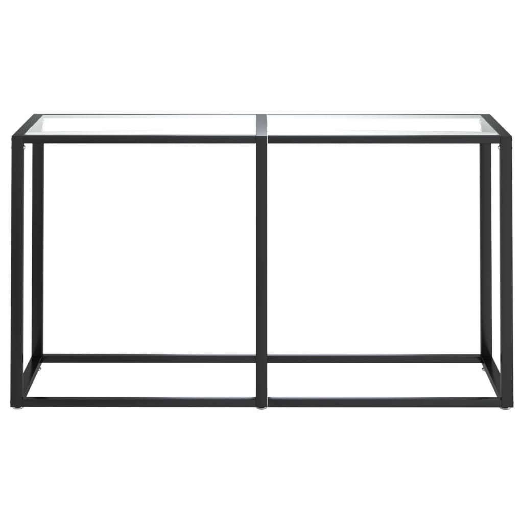 konsolbord 140x35x75,5 cm hærdet glas transparent
