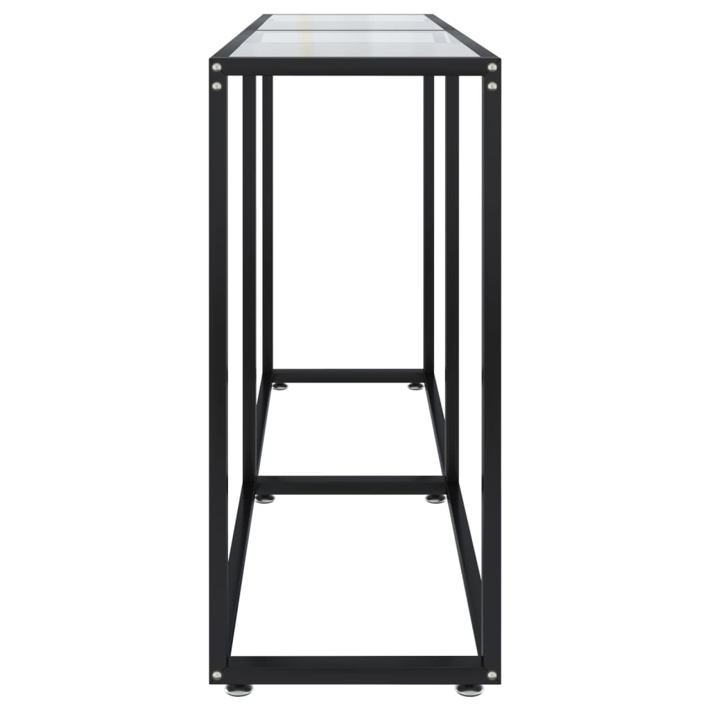 konsolbord 140x35x75,5 cm hærdet glas transparent