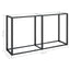konsolbord 140x35x75,5 cm hærdet glas transparent