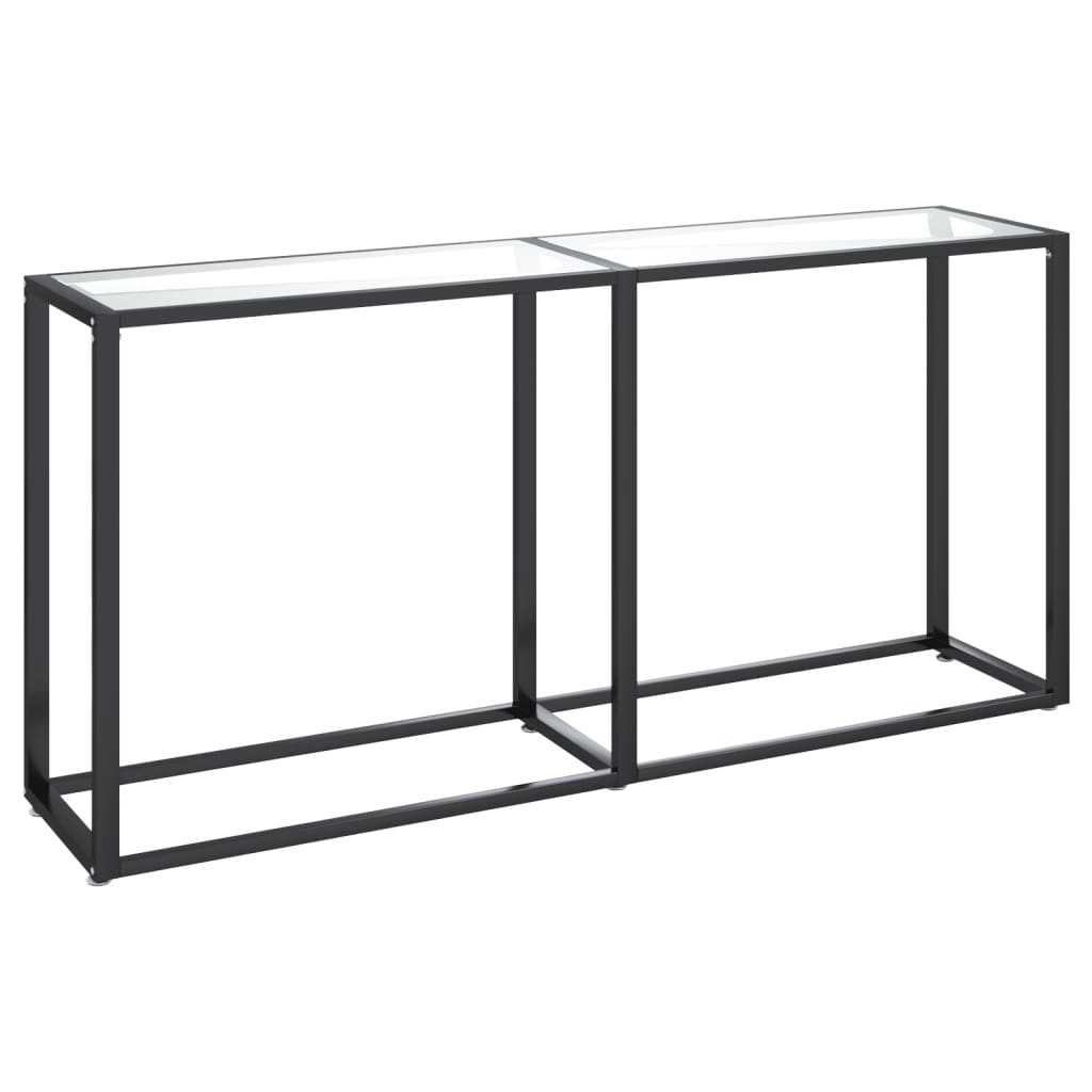 konsolbord 160x35x75,5 cm hærdet glas transparent