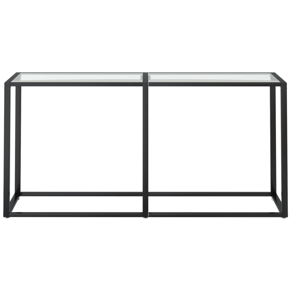 konsolbord 160x35x75,5 cm hærdet glas transparent