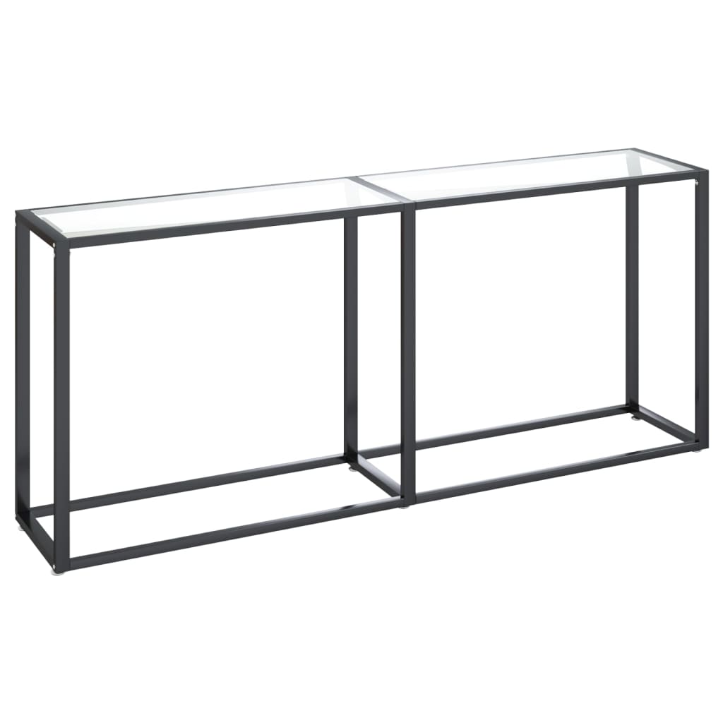 konsolbord 180x35x75,5 cm hærdet glas transparent