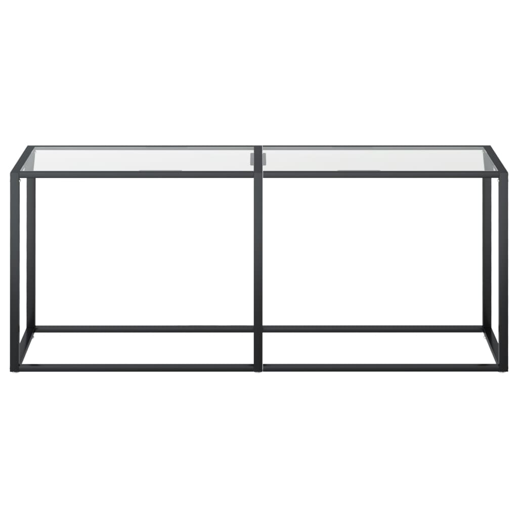 konsolbord 180x35x75,5 cm hærdet glas transparent