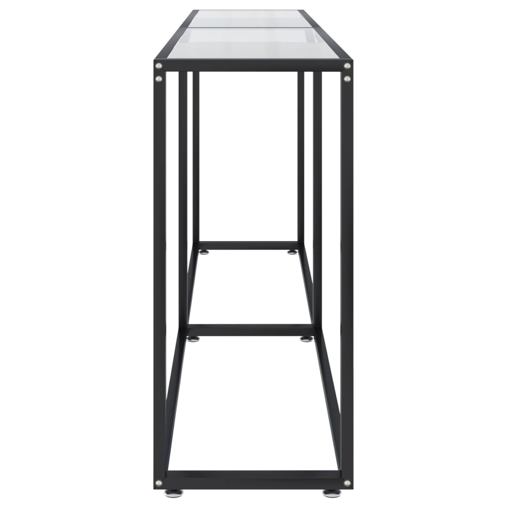 konsolbord 180x35x75,5 cm hærdet glas transparent