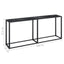 konsolbord 180x35x75,5 cm hærdet glas sort marmor