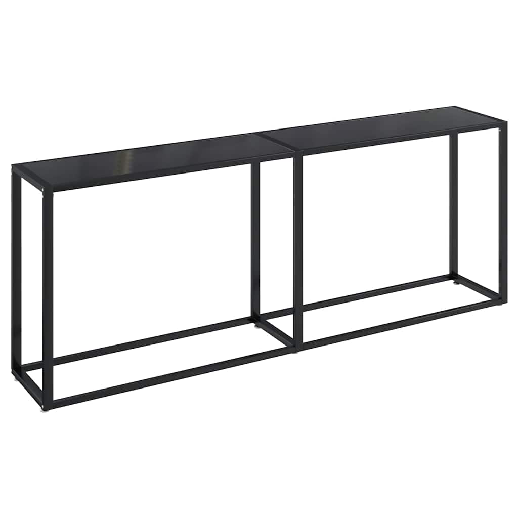 konsolbord 200x35x75,5 cm hærdet glas sort