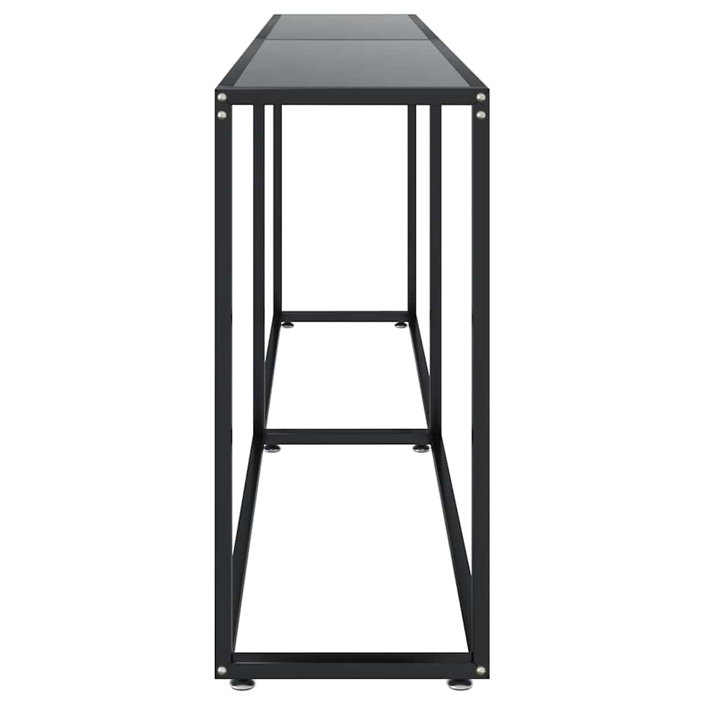 konsolbord 200x35x75,5 cm hærdet glas sort