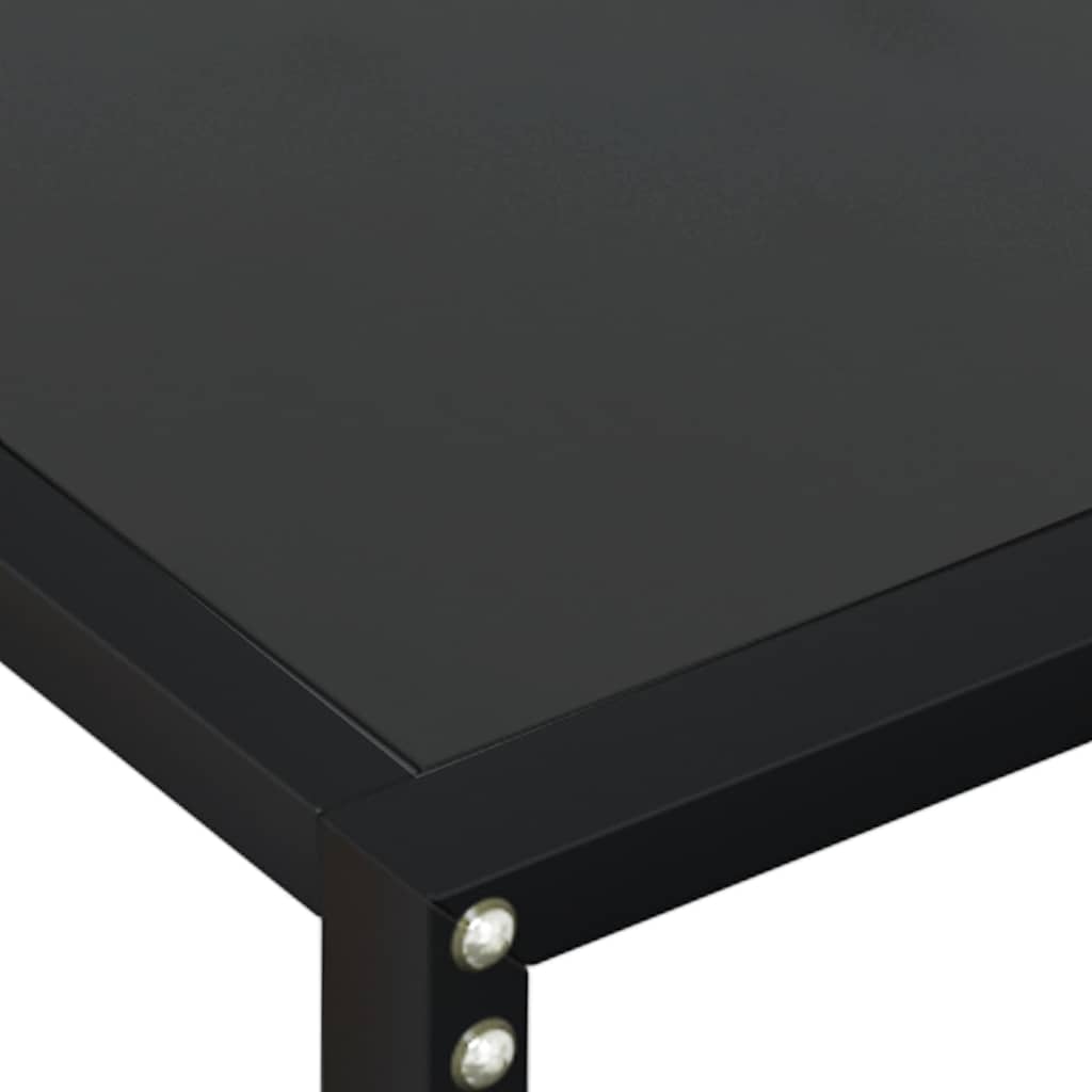 konsolbord 200x35x75,5 cm hærdet glas sort