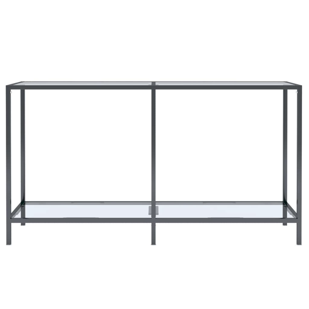 konsolbord 140x35x75,5 cm hærdet glas transparent
