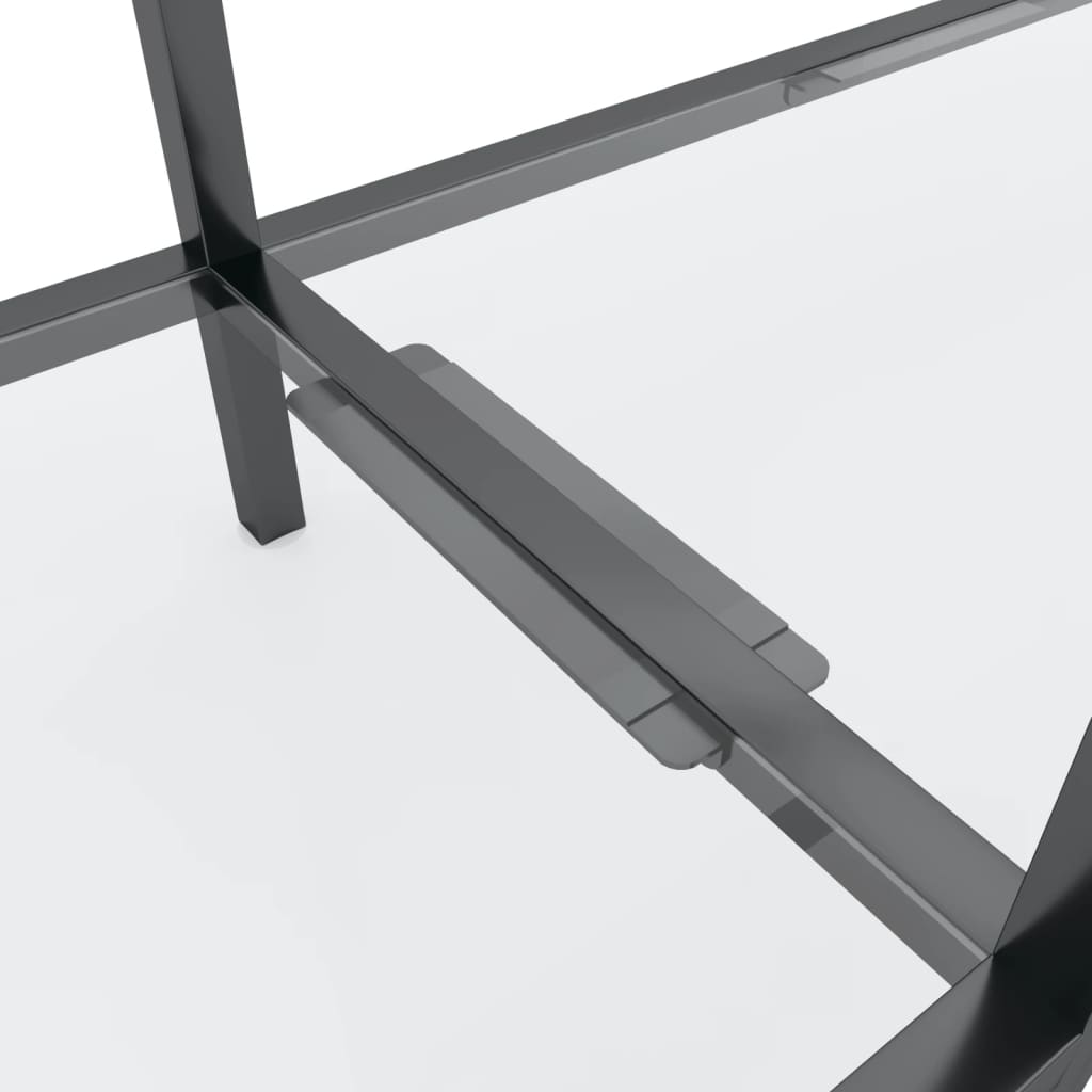 konsolbord 140x35x75,5 cm hærdet glas transparent
