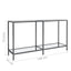 konsolbord 140x35x75,5 cm hærdet glas transparent