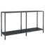 konsolbord 140x35x75,5 cm hærdet glas sort
