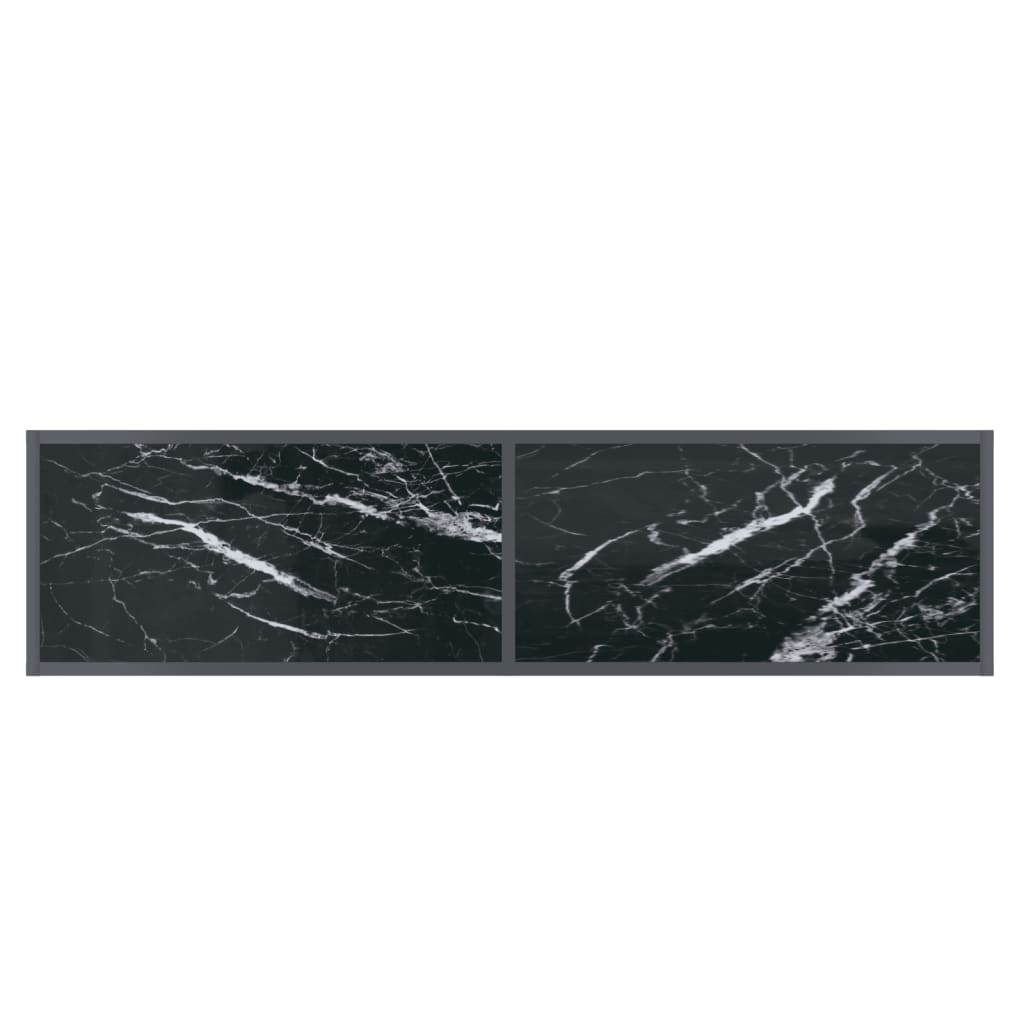 konsolbord 140x35x75,5 cm hærdet glas sort
