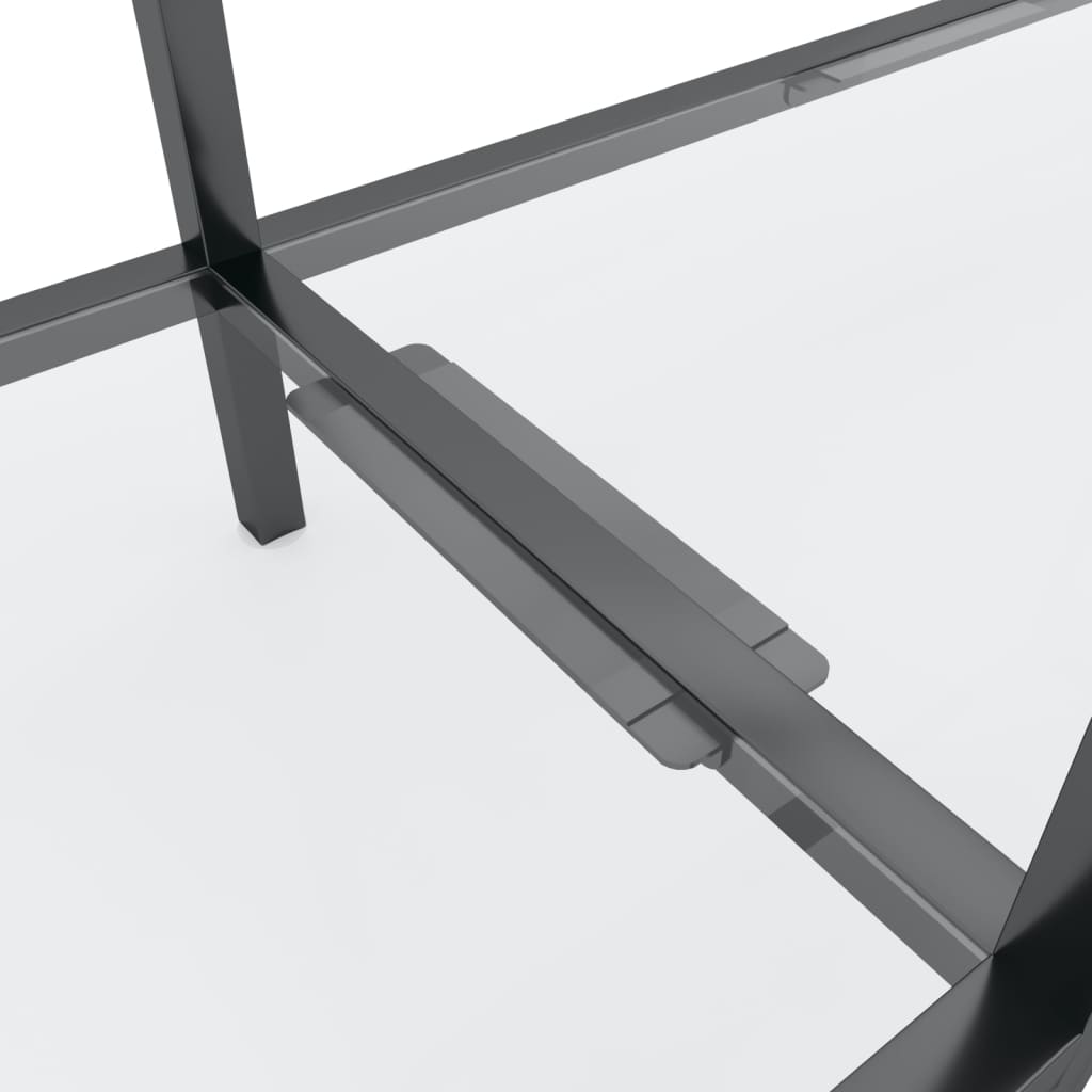 konsolbord 160x35x75,5 cm hærdet glas transparent