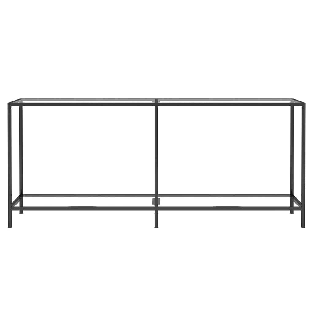 konsolbord 180x35x75,5 cm hærdet glas transparent
