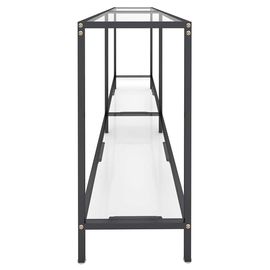 konsolbord 180x35x75,5 cm hærdet glas transparent