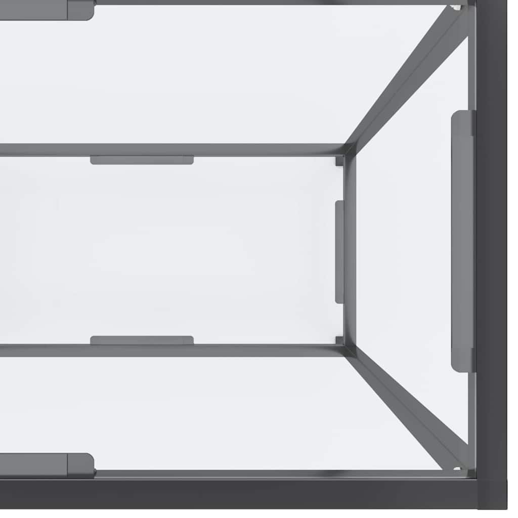konsolbord 180x35x75,5 cm hærdet glas transparent