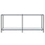 konsolbord 180x35x75,5 cm hærdet glas hvid