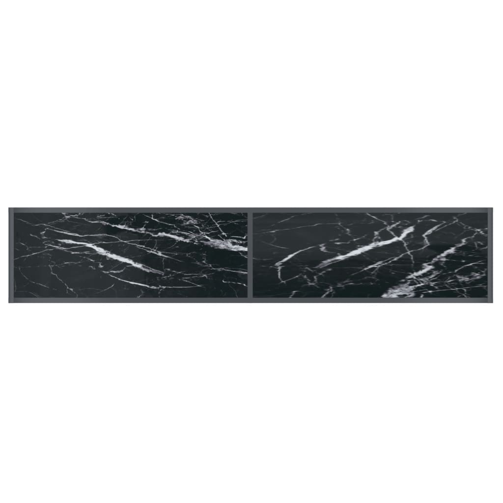 konsolbord 180x35x75,5 cm hærdet glas sort