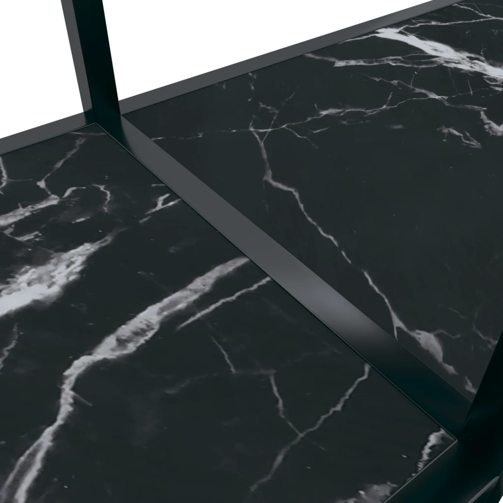 konsolbord 180x35x75,5 cm hærdet glas sort