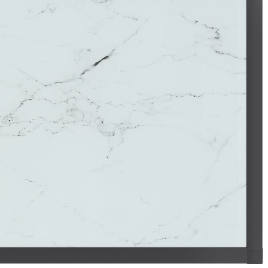 konsolbord 200x35x75,5 cm hærdet glas hvid
