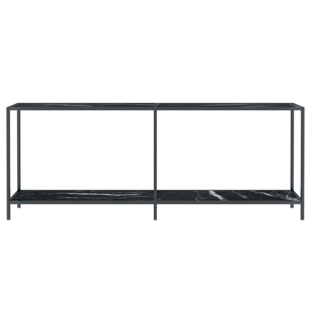 konsolbord 200x35x75,5 cm hærdet glas sort