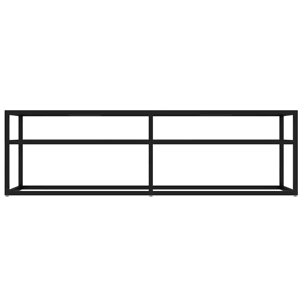 tv-bord 140x40x40,5 cm hærdet glas sort