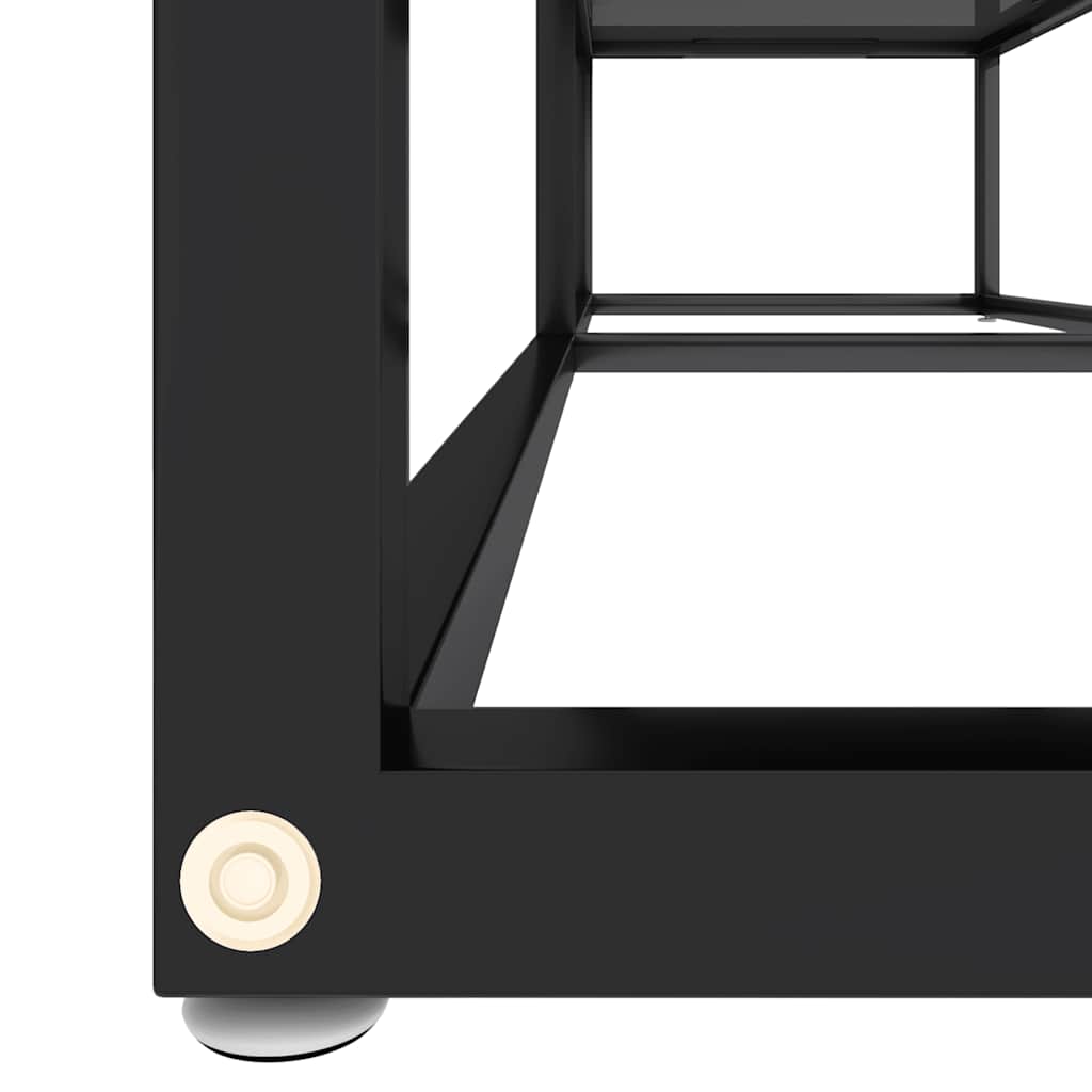 tv-bord 140x40x40,5 cm hærdet glas sort