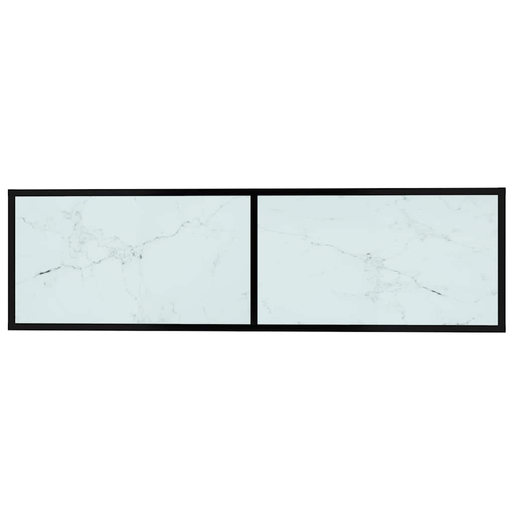 tv-bord 140x40x40,5 cm hærdet glas marmoreffekt hvid